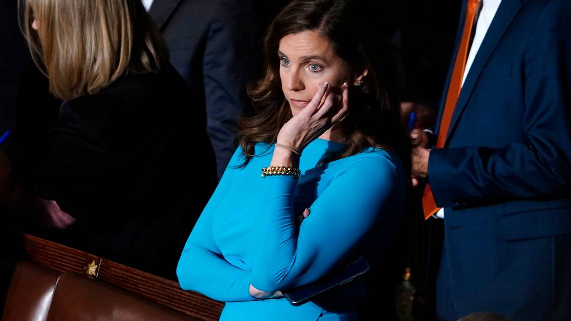 U.S. Rep. Nancy Mace, R-S.C., is seen on the House floor as lawmakers in Washington, D.C. held a second vote on Oct. 18, 2023 to elect a new House Speaker.