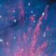 Part of the Orion Nebula shown in infrared