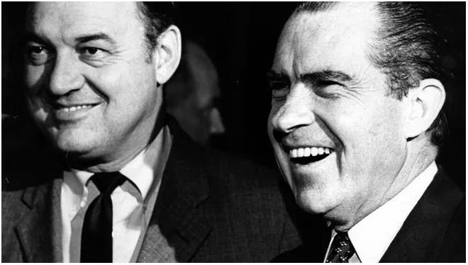 Nixon in 1970 with then-Florida Gov. Claude Kirk of West Palm Beach.