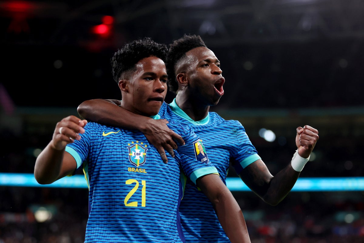 England vs Brazil LIVE: Result and final score after late Endrick goal in Wembley friendly tonight