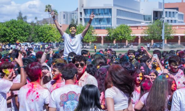 Video: ASU students come together, celebrate Holi