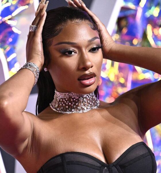 Megan Thee Stallion arrives at the MTV Video Music Awards on Tuesday, Sept. 12, 2023, at the Prudential Center in Newark, N.J. (Photo by Evan Agostini/Invision/AP)