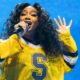 WASHINGTON, DC - February 27th, 2023 - SZA performs at Capital One Arena in Washington, D.C. during her SOS Tour.  (Photo by Kyle Gustafson / For The Washington Post via Getty Images)