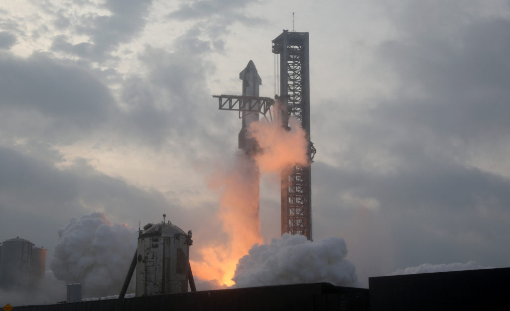 SpaceX's next-generation Starship spacecraft atop its powerful Super Heavy rocket is launched