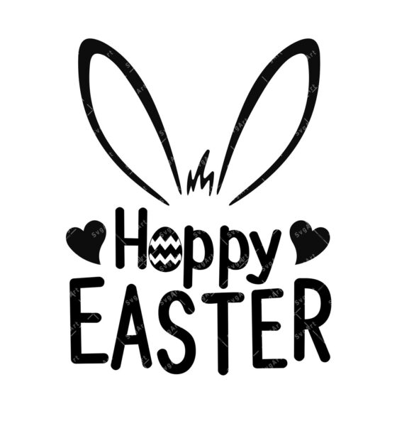 Happy Easter SVG, PNG, PDF, Easter PNG, Easter bunny svg, Happy easter cut file, happy easter