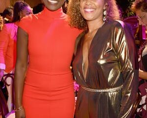 Amanda Seales, right, opened up about her rumored feud with