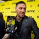 Conor McGregor speaks to press on the red carpet before the premiere of Road House at the Paramount Theatre in Austin, Texas on the first day of South by Southwest, Friday, March 8, 2024. McGregor plays the character