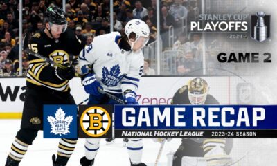 Maple Leafs edge Bruins in Game 2, tie Eastern 1st Round