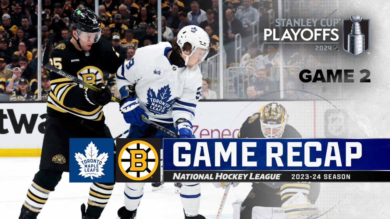 Maple Leafs edge Bruins in Game 2, tie Eastern 1st Round