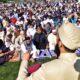 Mufti Idris Abdus Salam preaches at the Eid al-Fitr prayers at the Overpeck Park in Ridgefield Park on Friday, June 15.