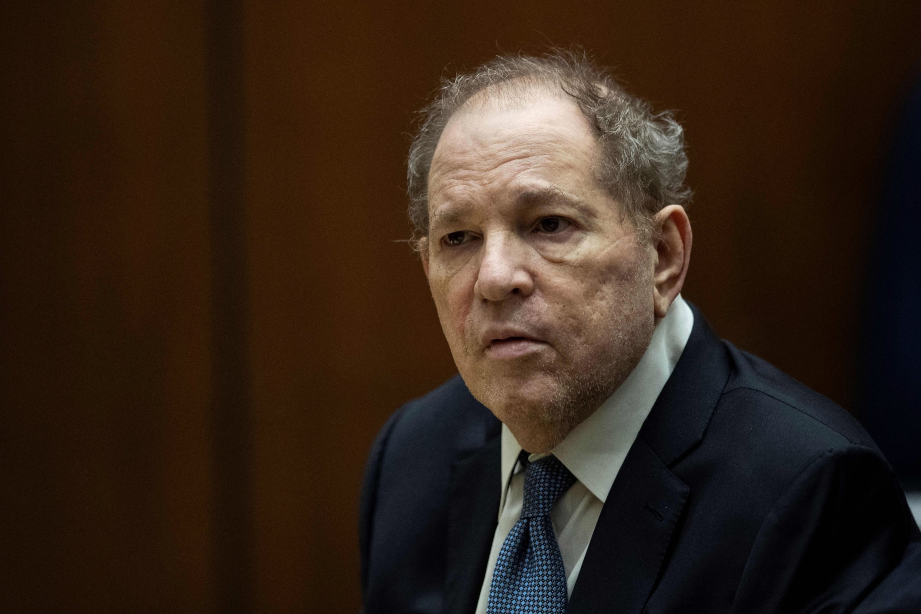 PHOTO: Former film producer Harvey Weinstein appears in court at the Clara Shortridge Foltz Criminal Justice Center in Los Angeles, California, on 04 October 2022.