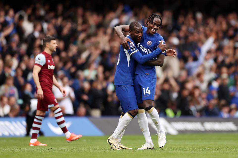 Nicolas Jackson, left, scored twice for Chelsea (Getty Images)