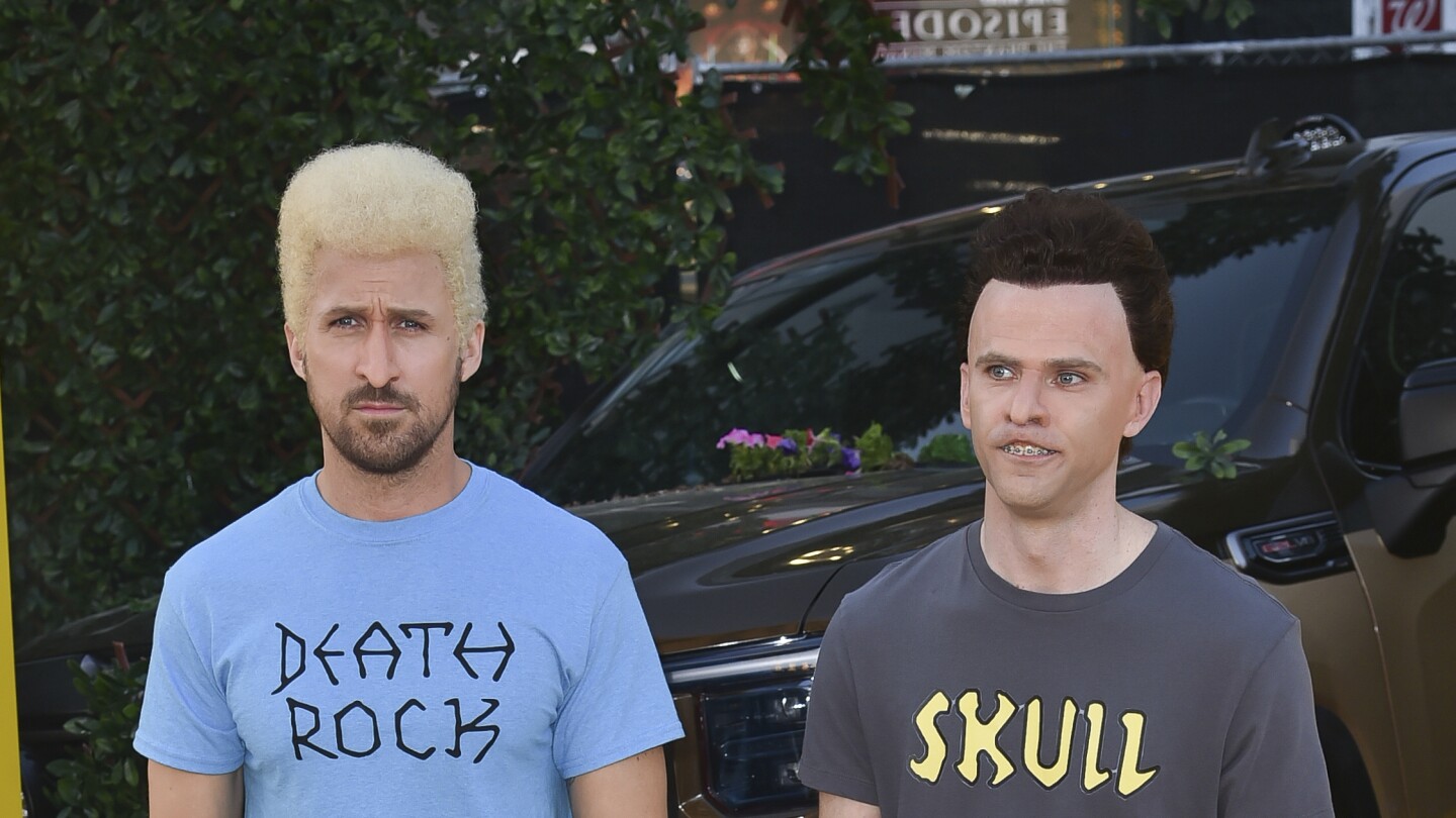 Ryan Gosling and Mikey Day reprise viral Beavis and Butt-Head characters at 'Fall Guy' premiere