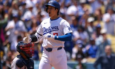 Shohei Ohtani hits two homers, collects four hits as Dodgers sweep Braves