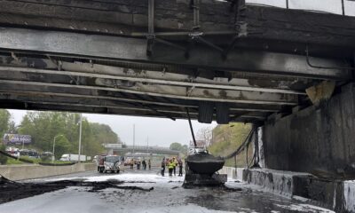 Traffic snarled as workers begin removing I-95 overpass scorched in Connecticut fuel truck inferno