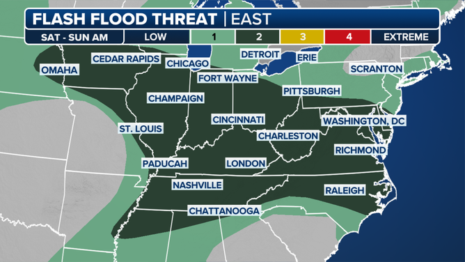 Saturday Flash Flood Outlook