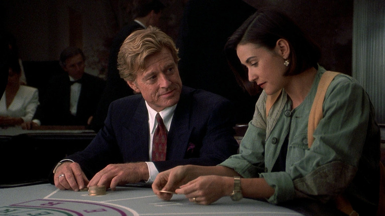John Gage and Diant Murphy at a card table in Indecent Proposal
