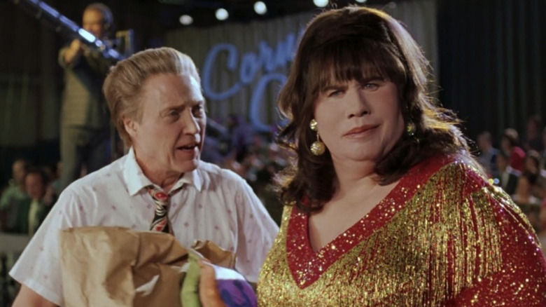 Christopher Walken as Wilbur Turnblad and John Travolta as Edna Turnblad at the Corny Collins Show in Hairspray