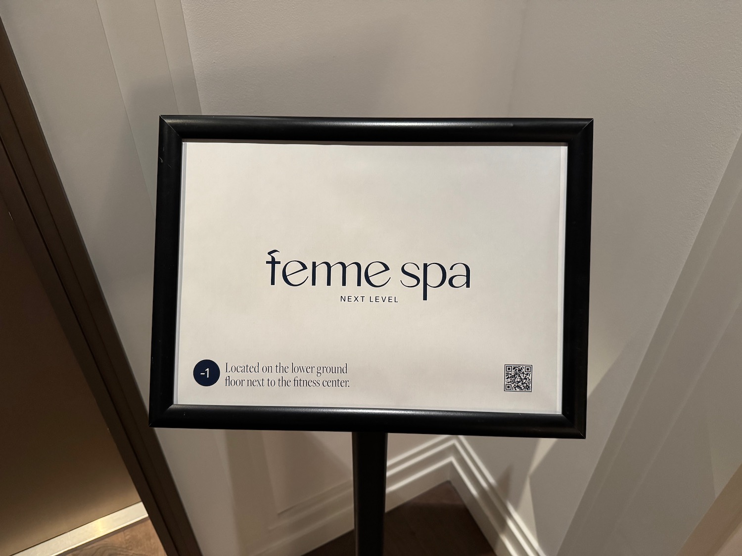 a sign in a frame