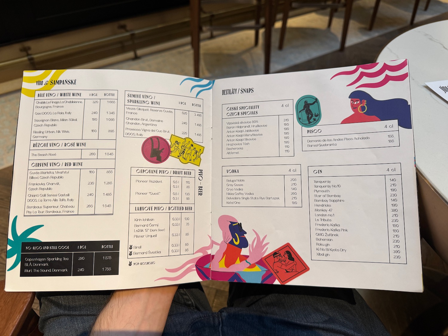 a person holding a menu