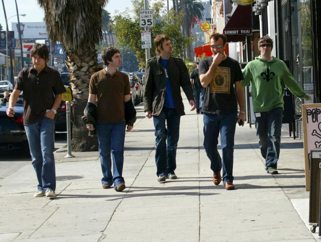 The band shopping in Los Angeles during an American tour in 2004.