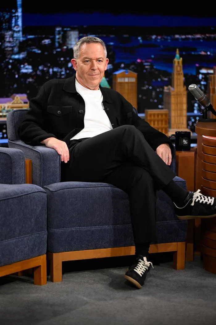 Greg Gutfeld on Fallon's talk show set