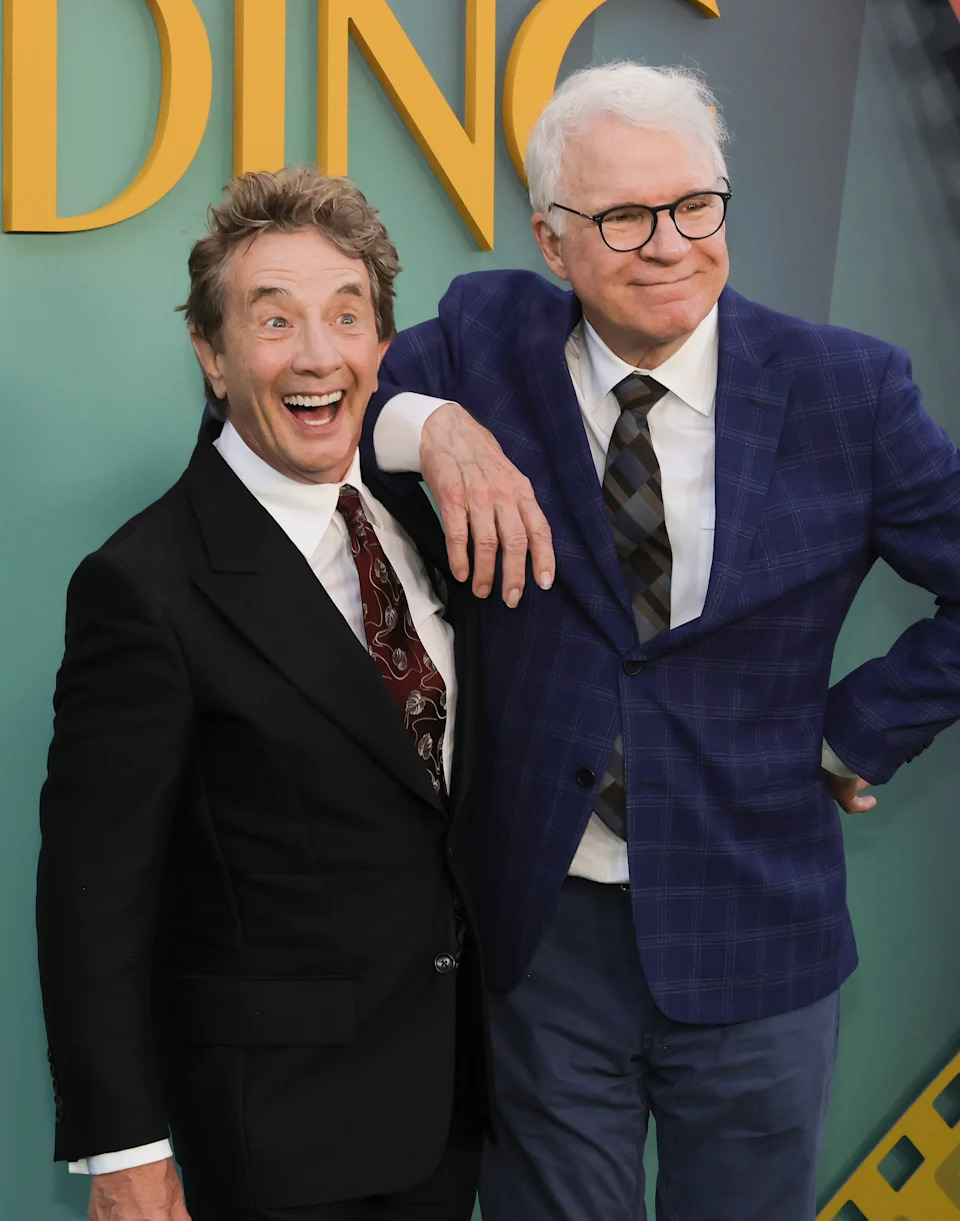 Martin Short and Steve Martin pose together at an event
