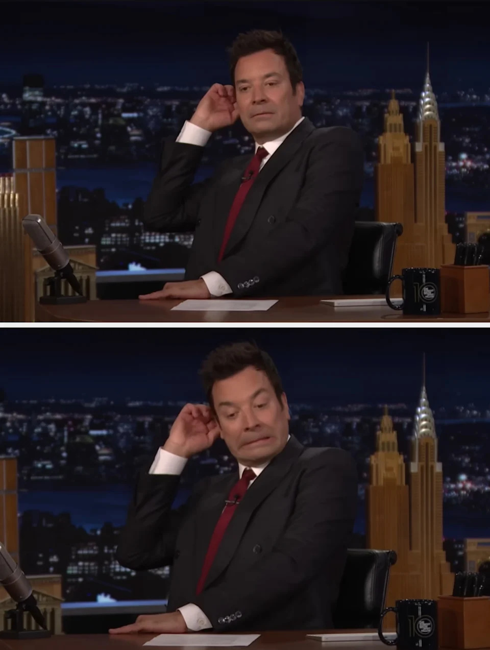 Jimmy pulling an awkward facial expression