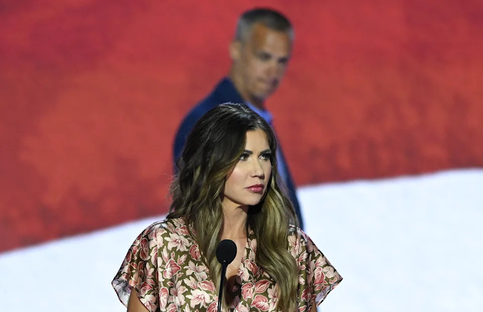 There have been rumors that Corey Lewandowski and Kristi Noem’s relationship extends beyond the office for years. / Andrew Cabello-Reynolds/AFP via Getty Images