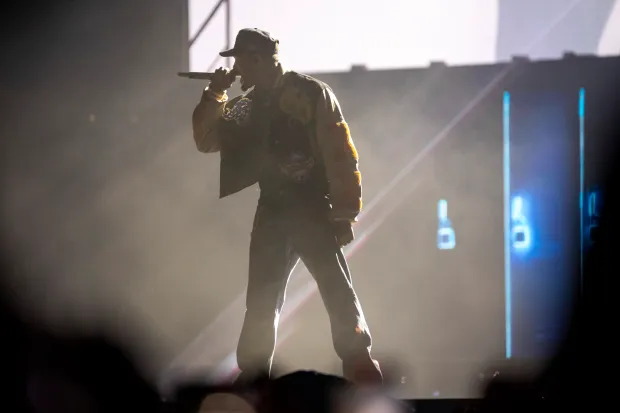 Chris Brown performs during his “Breezy Bowl XX” tour in...