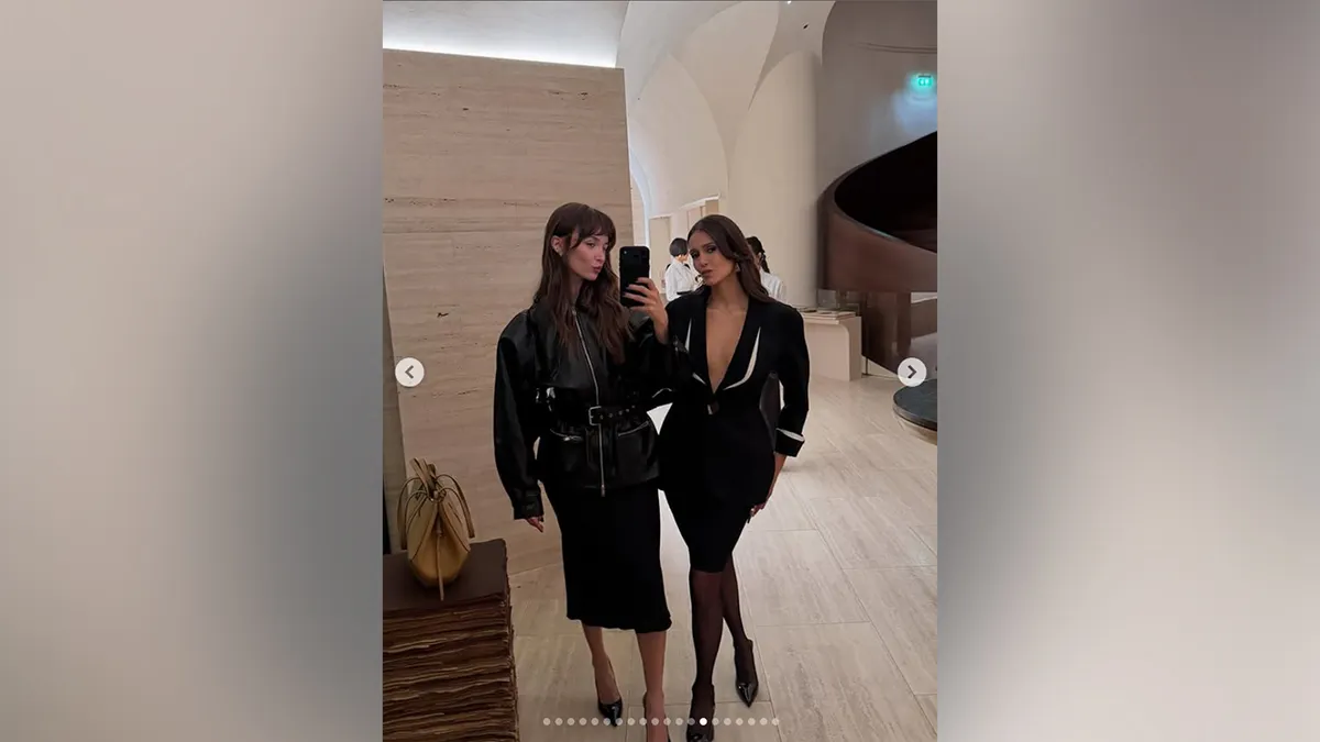Dobrev attended fashion shows while in Paris for fashion week.